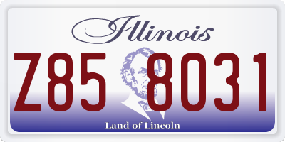 IL license plate Z858031