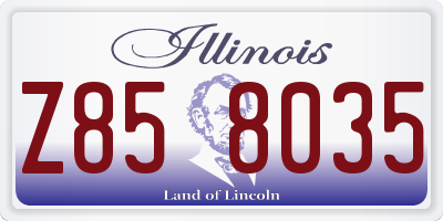 IL license plate Z858035