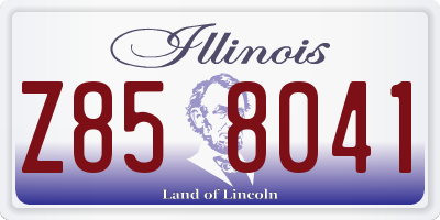 IL license plate Z858041