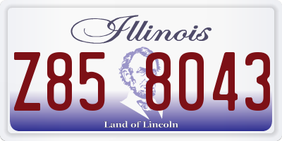 IL license plate Z858043