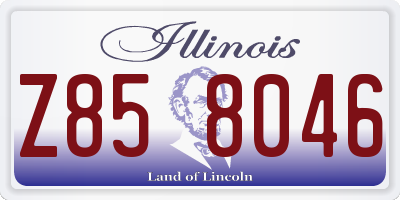 IL license plate Z858046