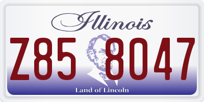 IL license plate Z858047