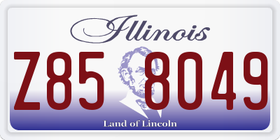 IL license plate Z858049