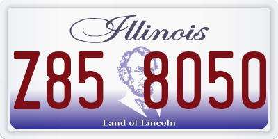 IL license plate Z858050