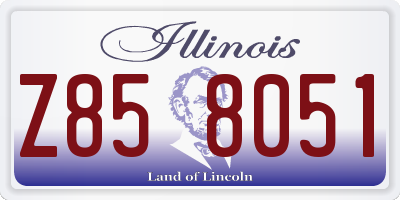 IL license plate Z858051