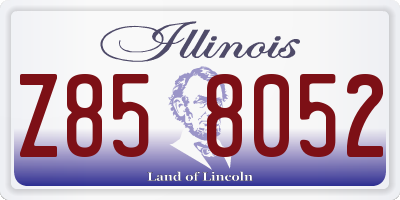 IL license plate Z858052