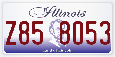 IL license plate Z858053