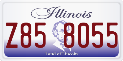 IL license plate Z858055