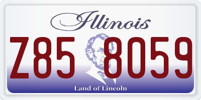 IL license plate Z858059