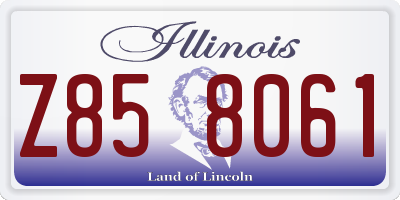 IL license plate Z858061