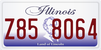 IL license plate Z858064