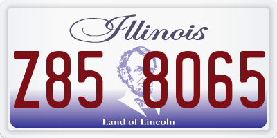 IL license plate Z858065