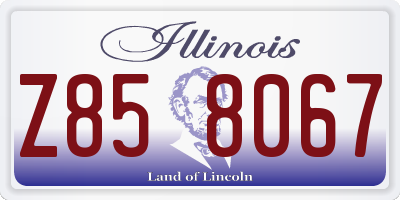 IL license plate Z858067
