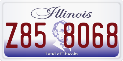 IL license plate Z858068
