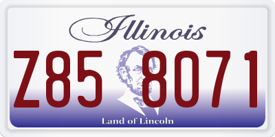 IL license plate Z858071