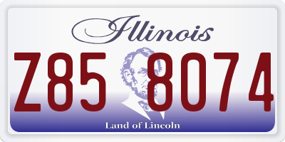 IL license plate Z858074