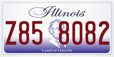 IL license plate Z858082