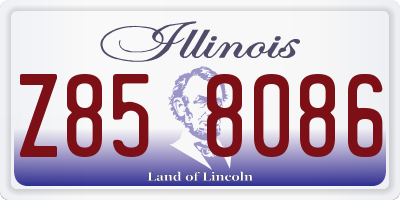 IL license plate Z858086