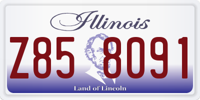 IL license plate Z858091