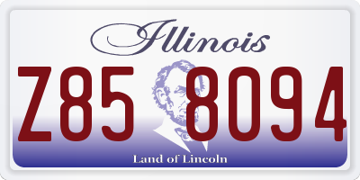 IL license plate Z858094