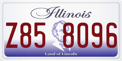 IL license plate Z858096