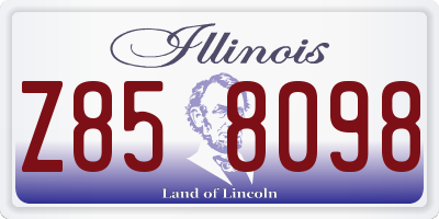 IL license plate Z858098