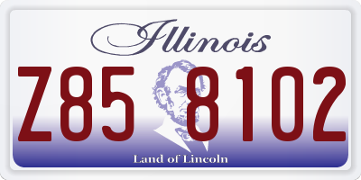 IL license plate Z858102