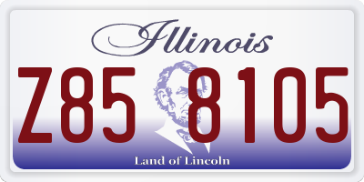 IL license plate Z858105