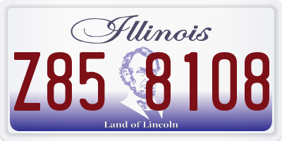 IL license plate Z858108
