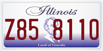IL license plate Z858110
