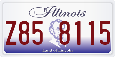 IL license plate Z858115