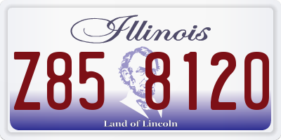 IL license plate Z858120