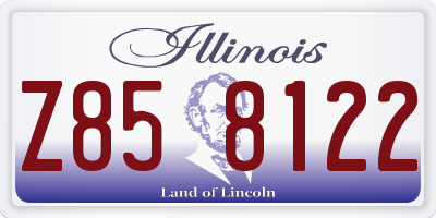 IL license plate Z858122