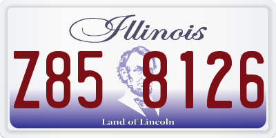 IL license plate Z858126