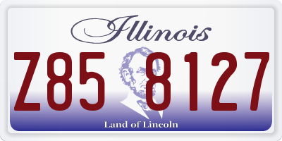 IL license plate Z858127