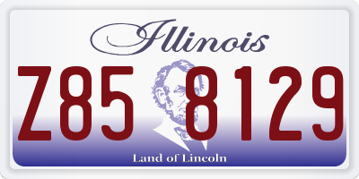 IL license plate Z858129
