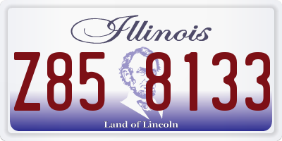 IL license plate Z858133