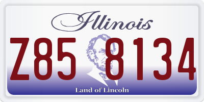 IL license plate Z858134