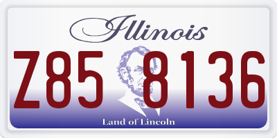 IL license plate Z858136