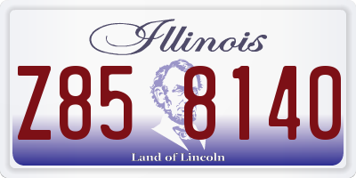IL license plate Z858140