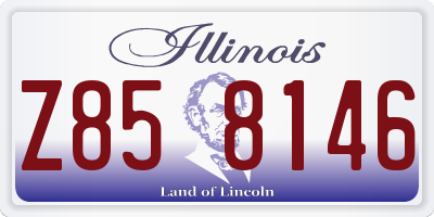 IL license plate Z858146