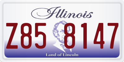 IL license plate Z858147