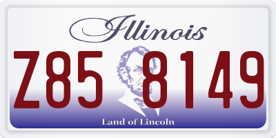 IL license plate Z858149