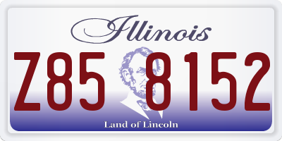 IL license plate Z858152