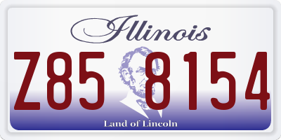 IL license plate Z858154