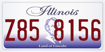 IL license plate Z858156