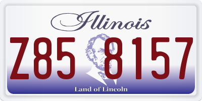 IL license plate Z858157