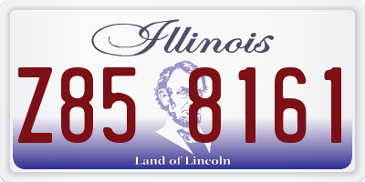 IL license plate Z858161
