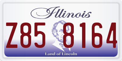 IL license plate Z858164