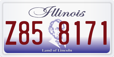IL license plate Z858171